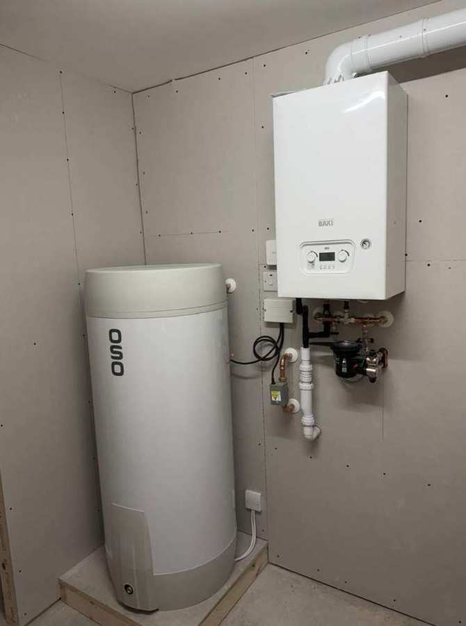 Baxi boiler and hot water cylinder install — HeatWave Manchester